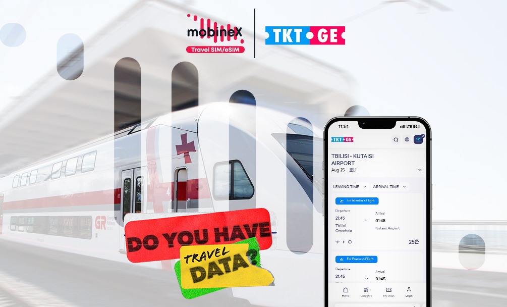 Buy Transportation Tickets to Kutaisi Airport on TKT.GE and Get Free Mobile Internet from mobineX
